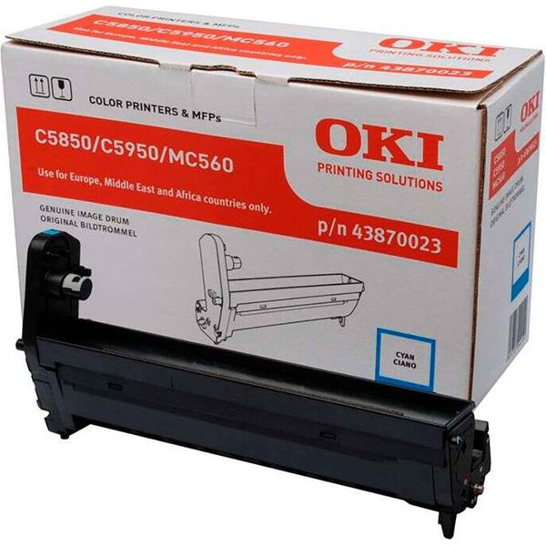 Oki Cyan Image Drum For C5850/5950 - Originale - Oki MC560 - Mc560Dn - C5850 - C560N - C560DN - C5750DN - 20000 Pagine - Stampa Laser - Ciano - Nero-image