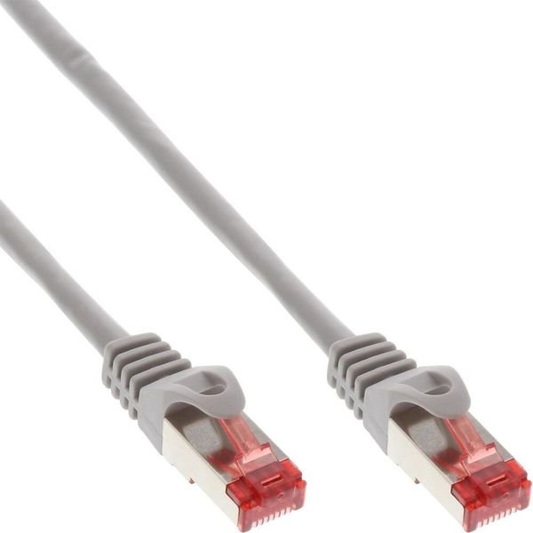 Inline - Cavo Patch - Da RJ-45 (M) A RJ-45 (M) - 30,0M - Sftp, Pimf - Cat 6 - Senza Alogeni, Stampato, Senza Gancio - Grigio (7-image