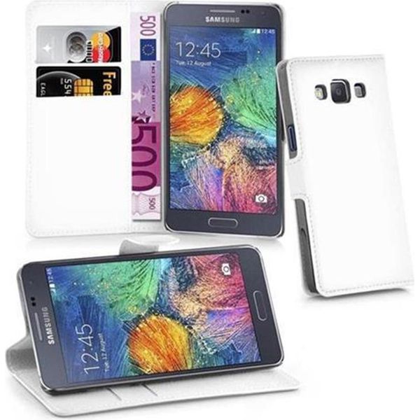 Cadorabo Cover Per Samsung Galaxy A7 2015 Cover Protettiva In Bianco Custodia Per Telefono Cellulare Cover Chiusura Magnetica-image
