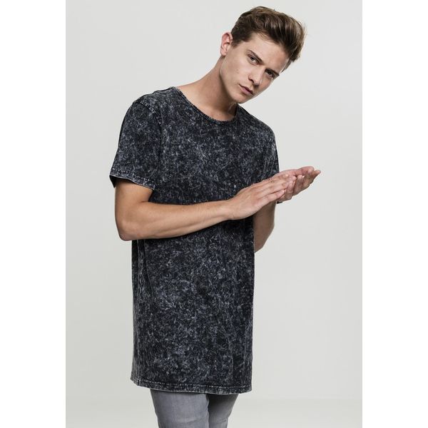 T-Shirt Da Uomo Urban Classics Random Wash Long Tee Nero - M-image