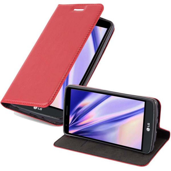 Cadorabo Custodia Per Lg G3 Stylus Custodia Protettiva In Rosso Custodia Per Cellulare Custodia Cover Chiusura Magnetica-image