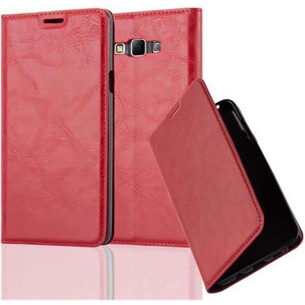 Cadorabo Custodia Per Samsung Galaxy A7 2015 Custodia Protettiva In Rosso Custodia Per Cellulare Cover Chiusura Magnetica-image