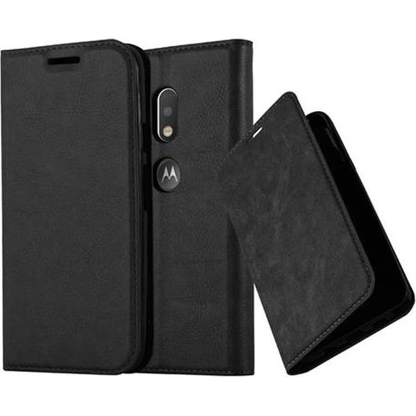 Cadorabo Custodia Per Motorola Moto G4 Play Cover Protettiva In Nero Custodia Per Cellulare Cover Chiusura Magnetica-image