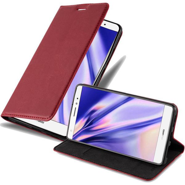 Cadorabo Custodia Per Huawei Mate S Custodia Protettiva In Rosso Custodia Per Cellulare Cover Chiusura Magnetica-image