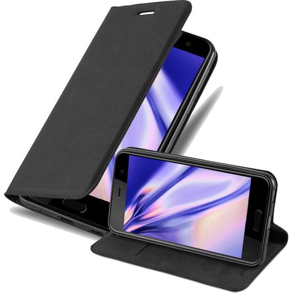 Cadorabo Cover Per Htc U Play Cover Protettiva In Nero Custodia Per Cellulare Cover Chiusura Magnetica-image