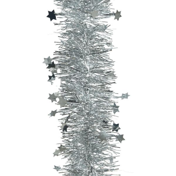 Ghirlanda Natalizia Con Stelle 9Cm X 2,7M - Argento-image