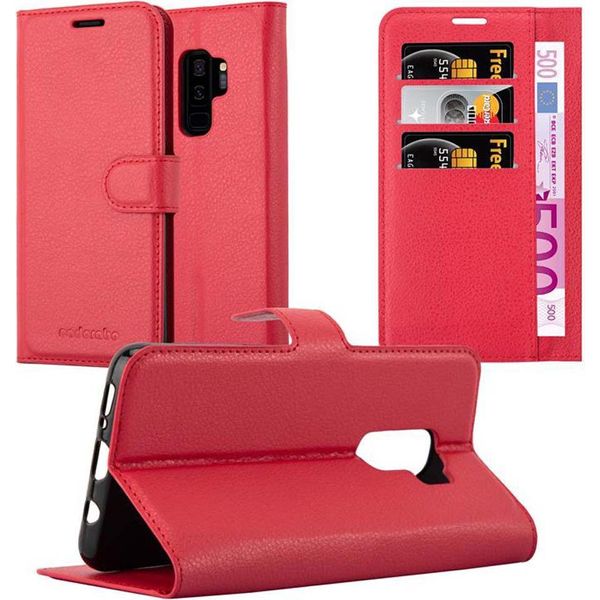 Cadorabo Custodia Per Samsung Galaxy S9 Plus Custodia Protettiva In Rosso Custodia Per Cellulare Cover Chiusura Magnetica-image