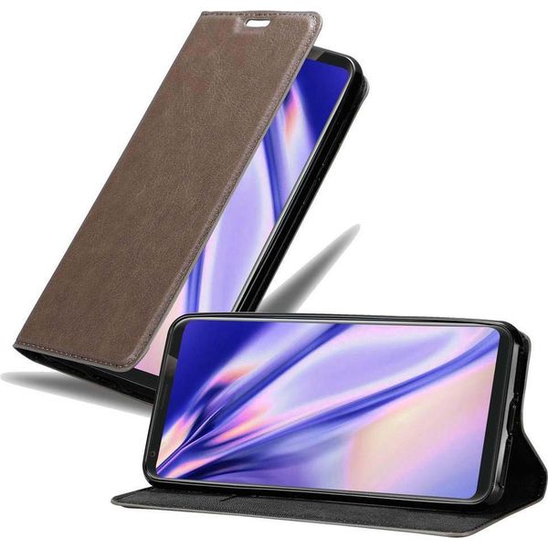 Cadorabo Cover Per Lg V35 Cover Protettiva In Marrone Custodia Per Cellulare Cover Chiusura Magnetica-image