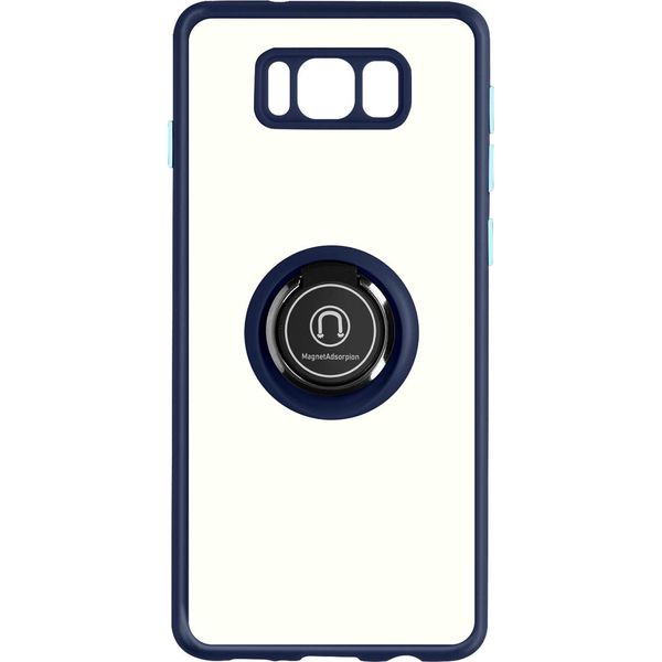Avizar, Custodia Protettiva Galaxy S8 Antiurto Con Anello Magnetico Design Elegante, Blu Scuro-image