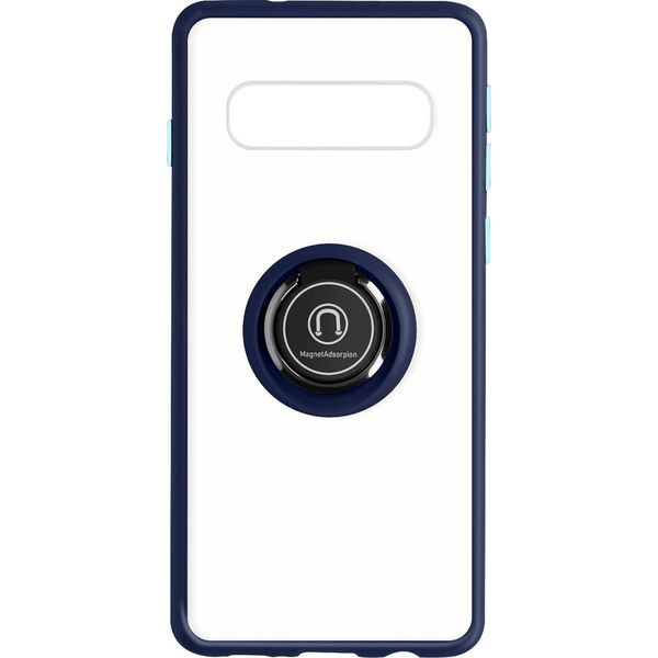 Avizar, Custodia Protettiva Galaxy S10 Plus Resistente Agli Urti Con Anello Magnetico Di Alta Qualità, Blu Scuro-image