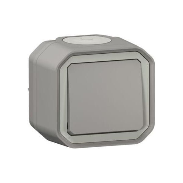 Legrand Plexo New Commutatore Da Superficie A Prova Di Umidità A 1 Attacco, IP55 Grigio, 069711L-image