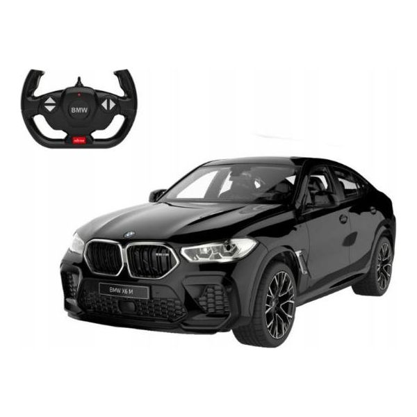 Auto Telecomandate Coil, Auto Telecomandate Per Bambini Con Telecomando, Bmw X6 M R/C, Scala 1:14, Frequenza: 2.4GHZ, 8Km/H, Per Bambini A Partire Da 3 Anni, Nero-image