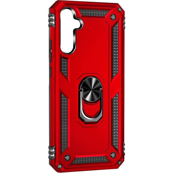 Avizar, Custodia Armoring Galaxy A54 5G Con Anello Magnetico Design Elegante, Rosso-image