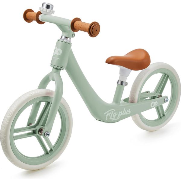 Kinderkraft Fly Plus - Balance Bike - Leggera - Sella Regolabile - Ruote Antiforatura - Design Retrò - Telaio In Magnesio - Zecca-image