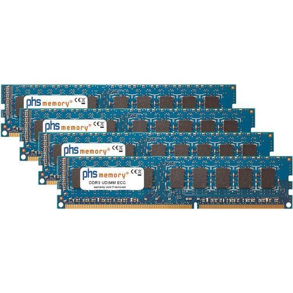 Kit Di Memoria Ram Phs-Memory 32GB (4X8Gb) Per Supermicro H8SGL-F DDR3 Udimm Ecc 1600Mhz PC3-12800E (SP160127)-image