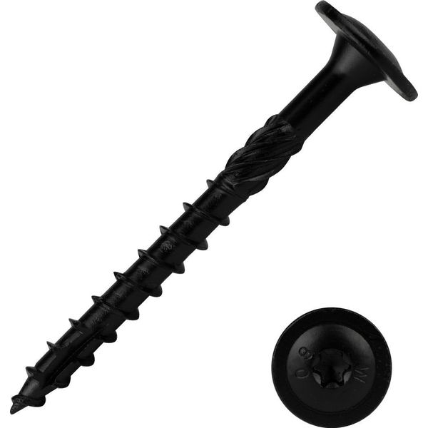 Viti A Testa Cilindrica Nera 8,0 X 80 Mm Torx - Confezione Da 50 Pezzi-image
