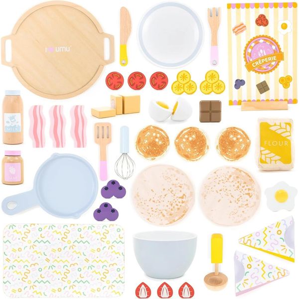 Umu® Set Di Pancake Per Bambini 44 Pezzi - Gioco Per Bambini Per Cuochi Da 2, 3, 4 E 5 Anni-image