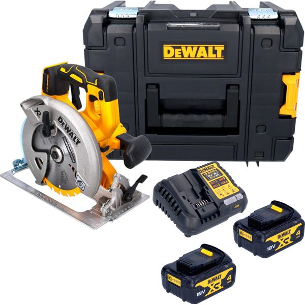 Sega Circolare A Batteria Dewalt Dcs 570 M2T 18 V 184 Mm Senza Spazzole + 2X Batteria 4,0 Ah + Caricabatterie + Tstak-image