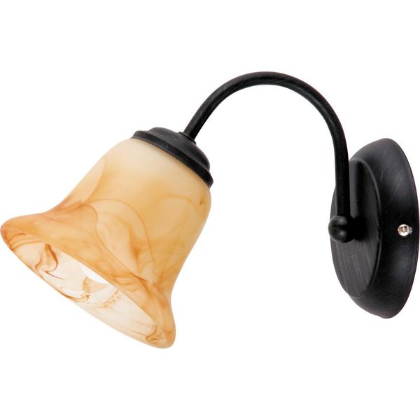 Lampada Da Parete Classica Con Paralume In Vetro E14 Nero Colette 7366 Rabalux-image