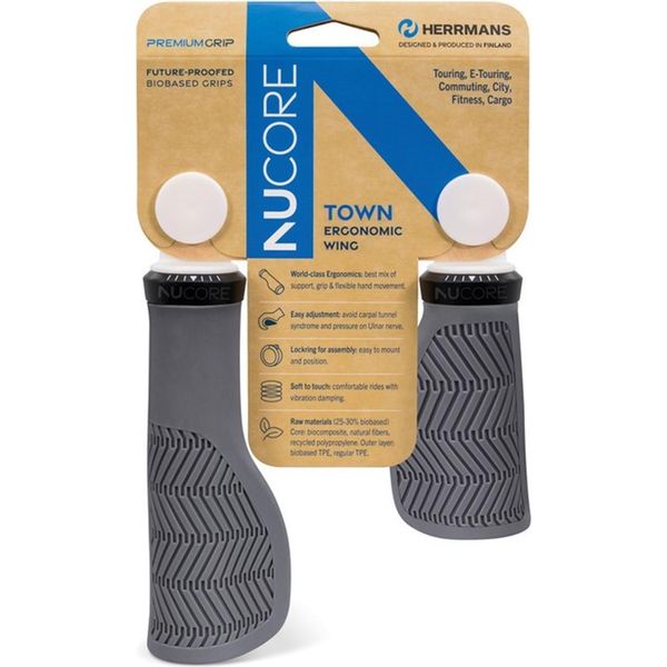 Manopole Herrmans Nucore Town Wave 130/90 Mm, Ø 22 Mm, Grigio, DD48 Bl+Ar-image