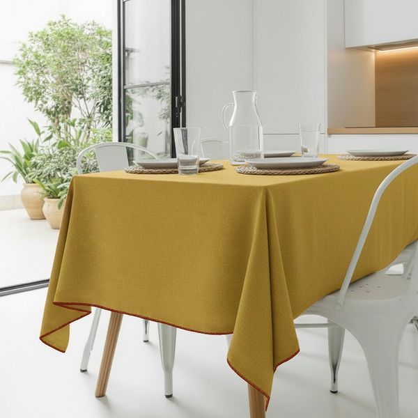 Tovaglia Solace 140X140 Cm Giallo Senape 140X250 Cm 100% Poliestere Europe-image