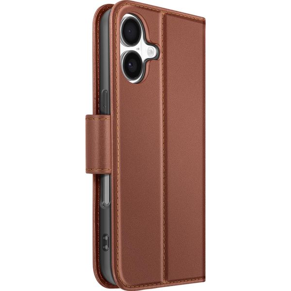 Avizar, Custodia Portafoglio Iphone 17 In Pelle Premium Con Funzione Stand, Marrone-image