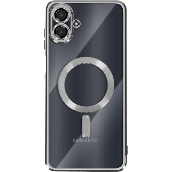 Avizar, Cover Protettiva Galaxy A07 Magsafe Compatibile Con Cornice Cromata Noble, Argento-image