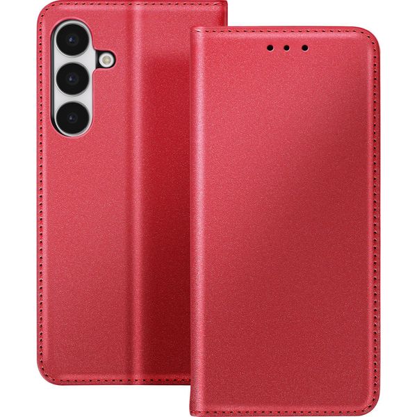 Avizar, Custodia Folio Galaxy S25 Fe Con Slot Per Schede E Funzione Stand, Rosso-image