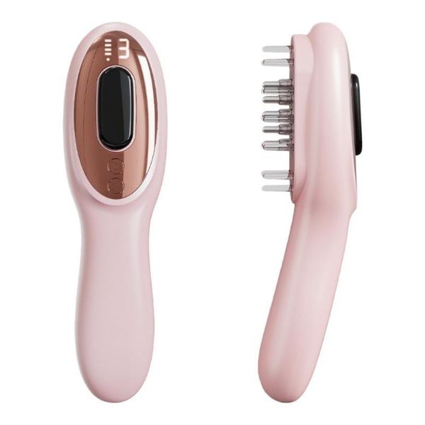 Inf Spazzola Massaggiante Elettrica Per Cuoio Capelluto - Anti Caduta Capelli Rosa-image