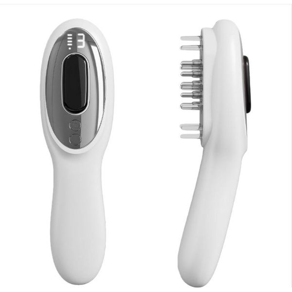 Inf Spazzola Massaggiante Elettrica Per Cuoio Capelluto - Anti Caduta Capelli Bianco-image