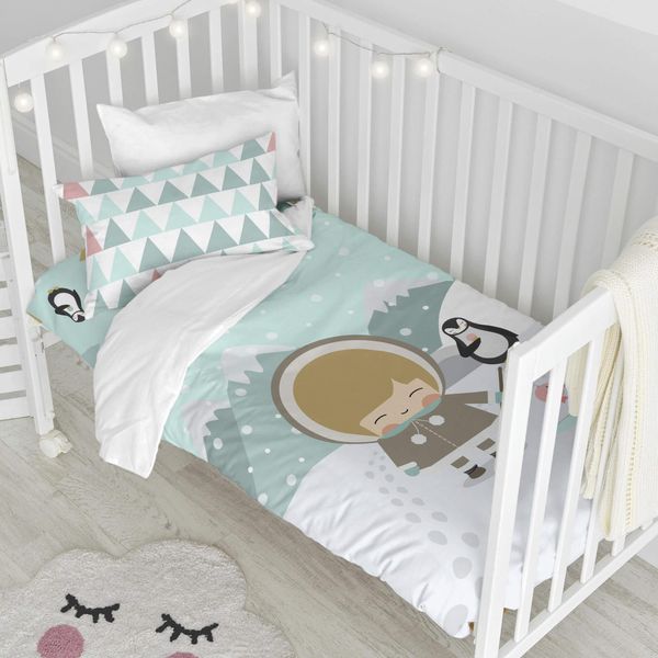 Set Copripiumino Skymo Day Lettino 2 Pezzi 115X145 Cm (Lettino) 100% Cotone Europe-image