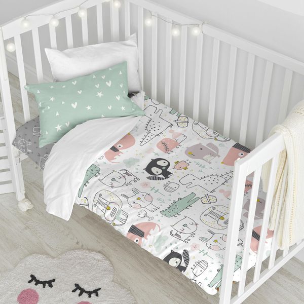 Set Copripiumino Lettino Best Buddies 2 Pezzi 100X120 Cm (Lettino) 100% Cotone Europe-image