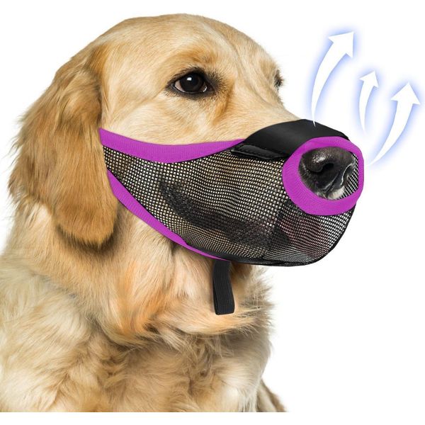 Inf Museruola Per Cani In Rete Traspirante - Anti-Morso, Anti-Abbaio, Anti-Leccamento L-image