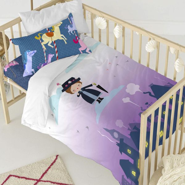 Set Copripiumino Lettino Nanny 2 Pezzi 100X120 Cm (Lettino) 100% Cotone Europe-image