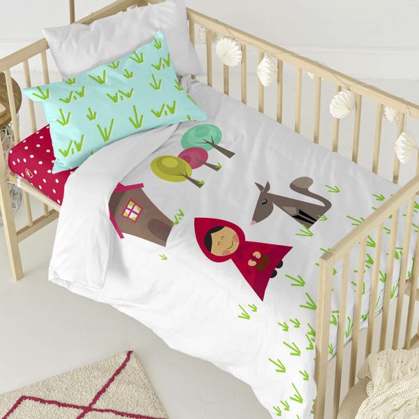 Set Copripiumino Nonna Culla 2 Pezzi 100X120 Cm (Culla) 100% Cotone Europe-image
