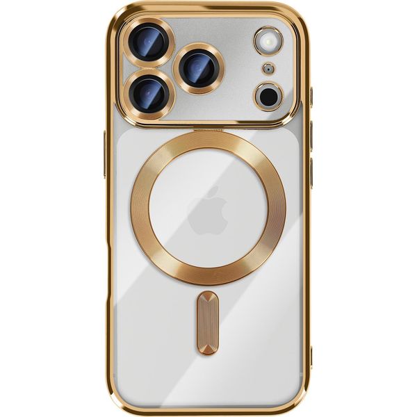 Avizar, Custodia Protettiva Per Iphone 17 Pro Max Magsafe Compatibile Con La Cornice Cromata Moderna, Oro-image