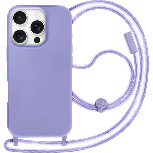 Avizar, Custodia Protettiva Iphone 16 Pro Max Soft Touch Con Catena Di Trasporto Lavanda-image
