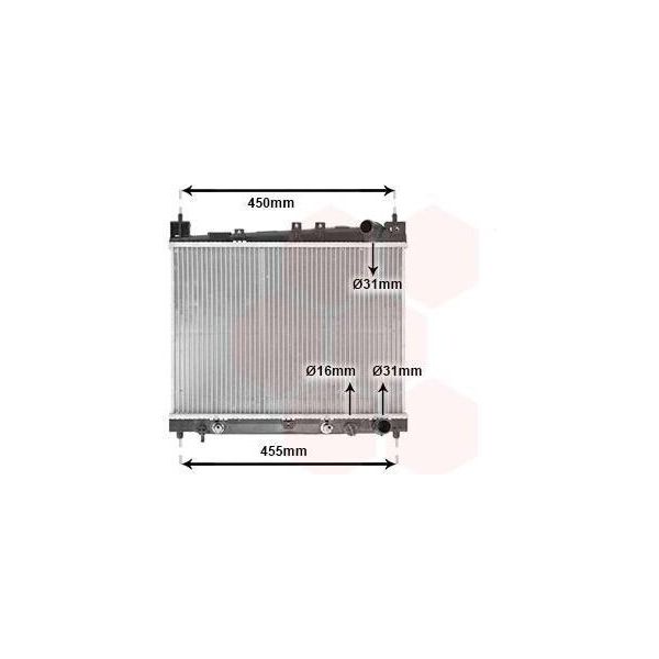 Van Wezel 53002259 - Oe 1640021070 Radiatore, Raffreddamento Motore Per Yaris Verso (P2)-image