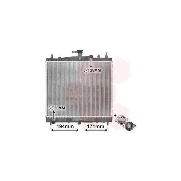 Van Wezel Radiatore Raffreddamento Motore 13002247 Per Renault Modus / Grand Modus (F/JP0_)-image
