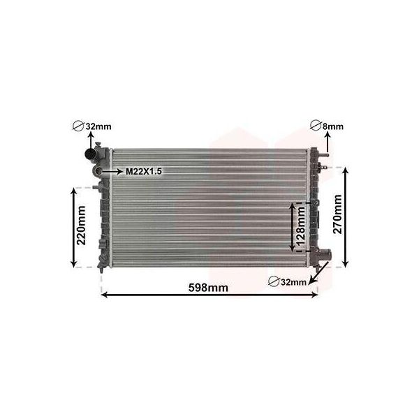 Van Wezel 09002120 - Radiatore Oe 1301VT, Raffreddamento Motore Per Saxo, 106 Ii-image