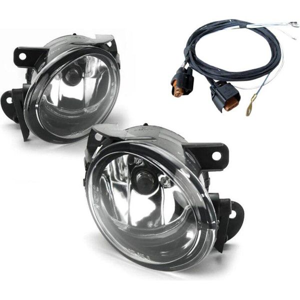 Fendinebbia Nsw Vetro Chiaro Cablaggio HB4 L + R Per Vw Passat 3C B6 + Variante-image