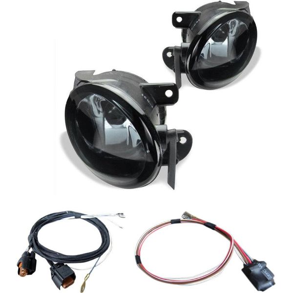 Fendinebbia Nsw Vetro Chiaro Nero Cablaggio + Modulo HB4 Per Vw Passat 3C B6-image