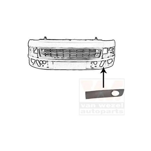 Van Wezel Griglia Di Ventilazione Paraurti Per Vw Transporter V Bus (7HB, 7HJ, 7EB, 7EJ, 7EF, 7EG, 7HF, 7EC) Con Foro/Fori Per Fendinebbia-image