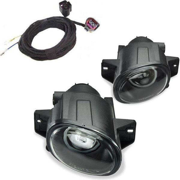 2X Fendinebbia Vetro Chiaro H3 Lampadine Cablaggio Per Seat Leon Toledo 1M 99-05-image