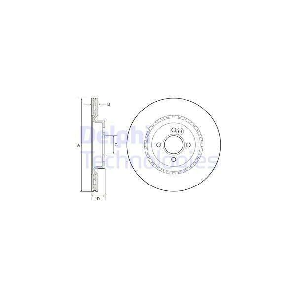 2X Disco Freno Anteriore Delphi Per Mini Mini R56 Mini Clubman R55 Mini Coupé R58-image