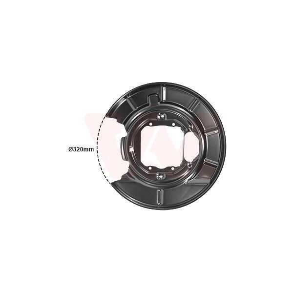 Van Wezel Parafango Disco Freno Per Bmw 5 Touring (E39) Posteriore Destro 0639374 Piastra Di Ancoraggio-image