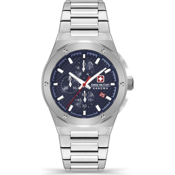 Swiss Military Hanowa Orologio Da Uomo Al Quarzo Argento / Blu Onesize Uomo 43 SMWGI2101702-image