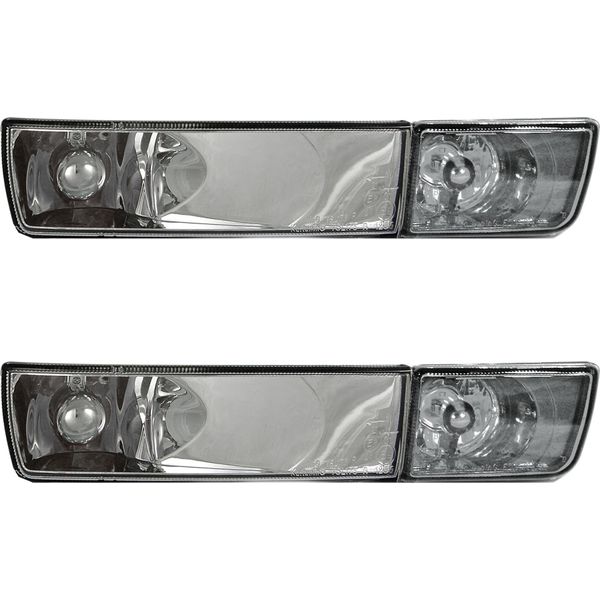 Indicatore Di Direzione Anteriore In Vetro Trasparente + Fendinebbia Per Vw Golf 3 Iii / Vento Da-image