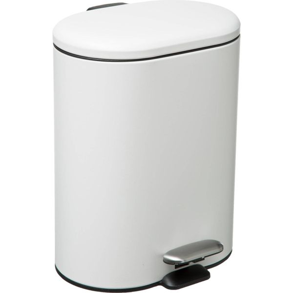 5 Five Simply Smart - Soft Close Metall Abfalleimer 6L "Siliflex"" Weiß"-image
