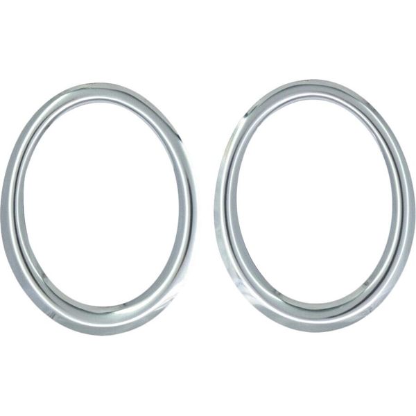 Fari Fendinebbia Con Cornice In Acciaio Inox Cromato Per Vw Caddy 3 2K Dal 2010 Al 2010-image